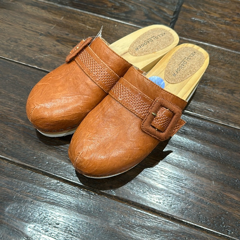 Kelsi Dagger Leather Platform Clogs